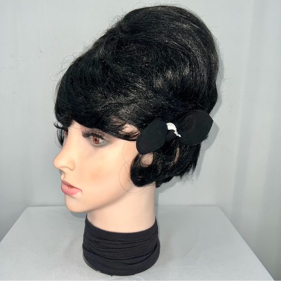 Black and White Knot Bandana Knotted Hair Bow - Picture 6 of 11